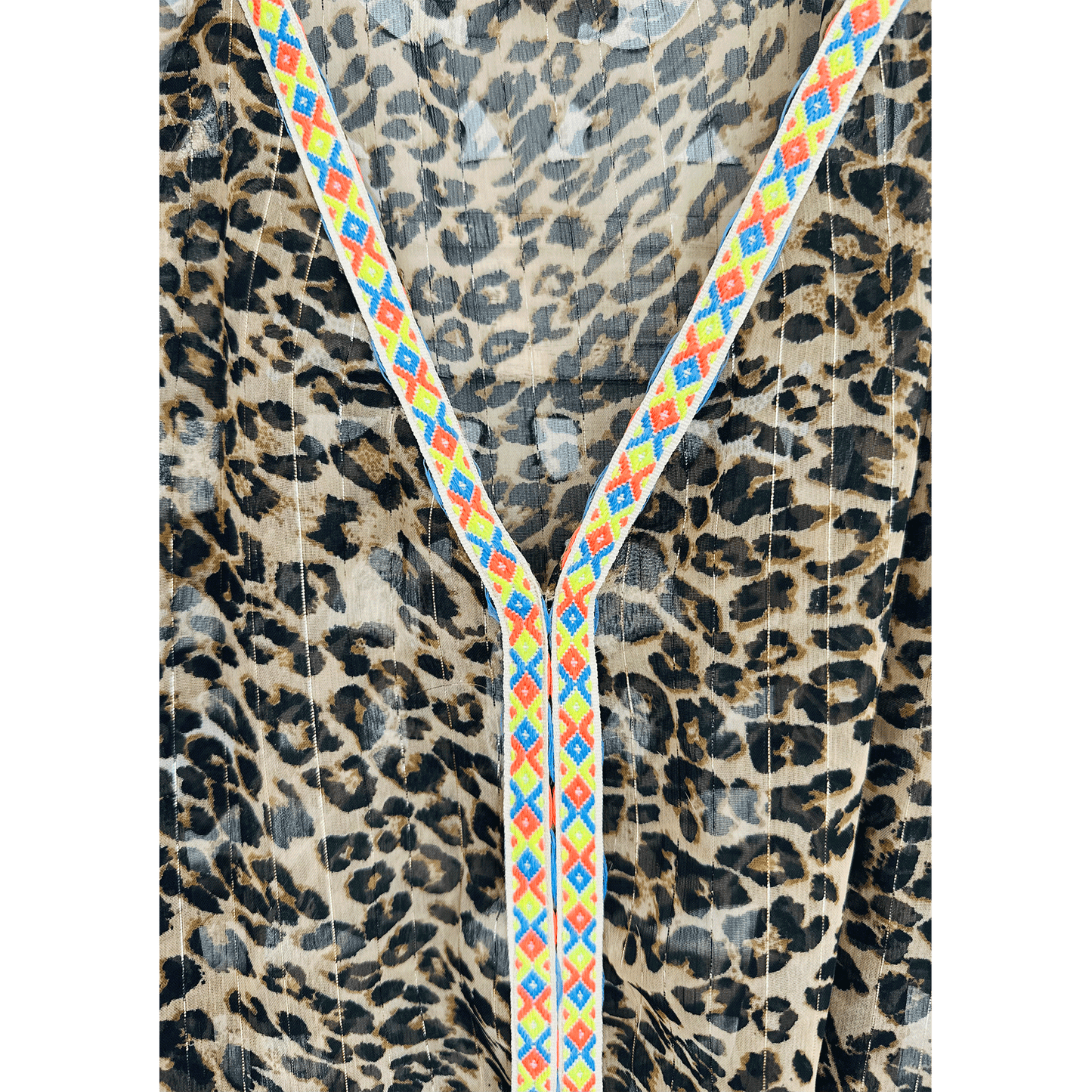Leopard Print Maxi Beach Dress