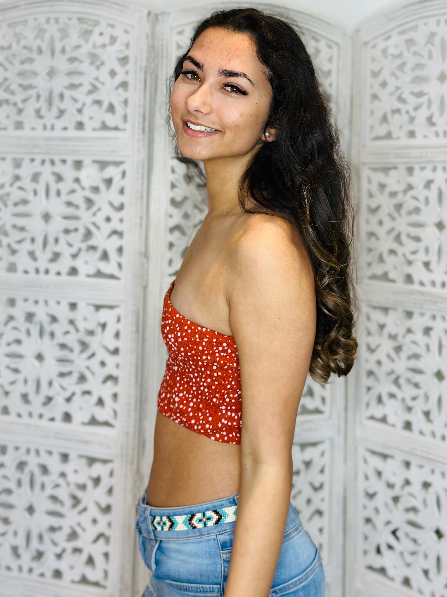 Red Polka Dot Boob Tube