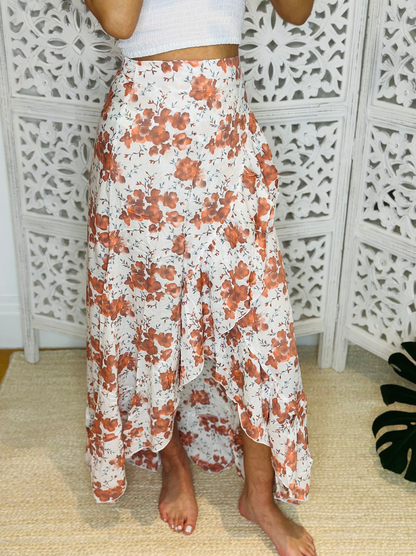 Floral Wrap Skirt