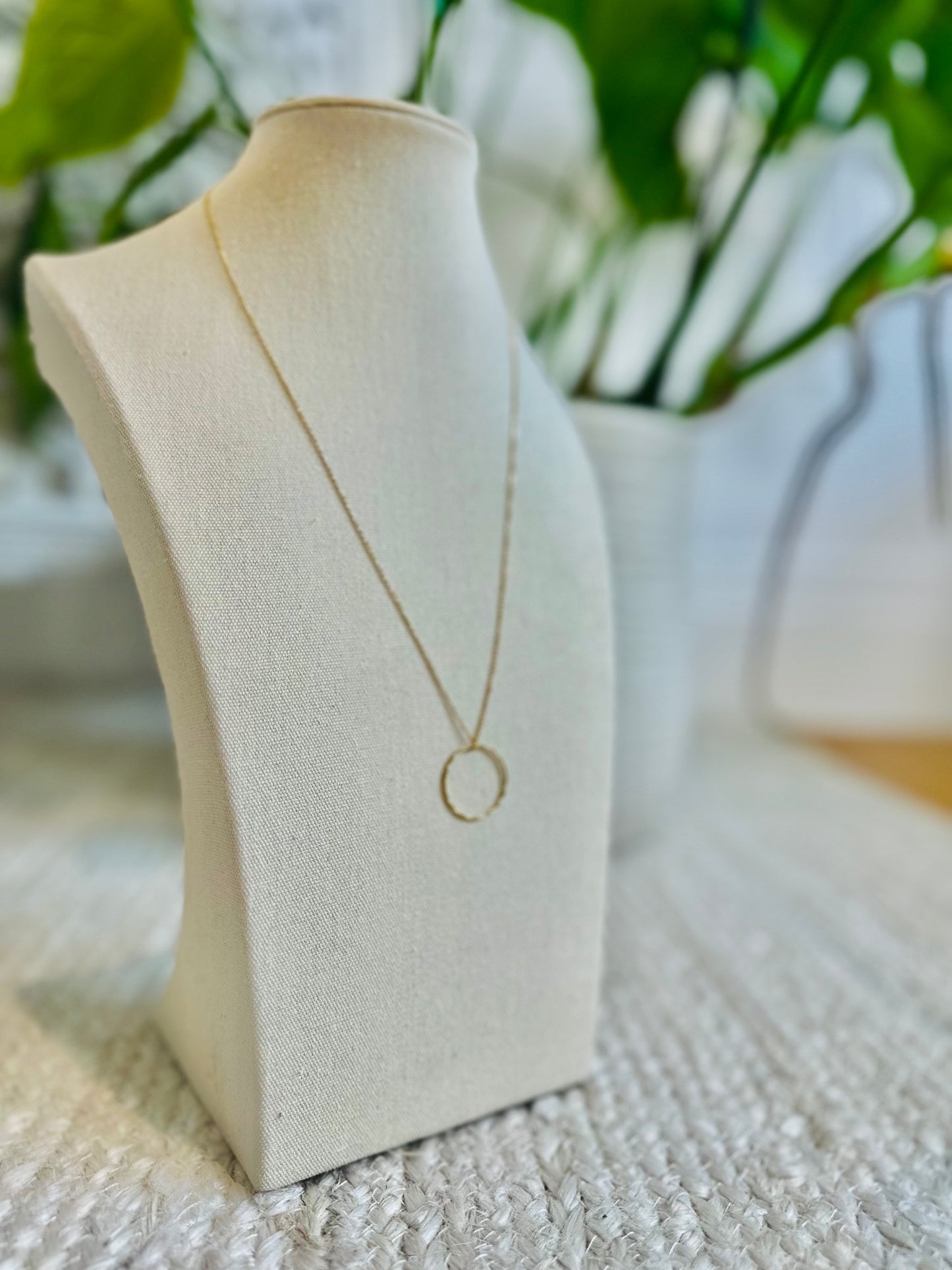 Simple Chain Hoop Necklace