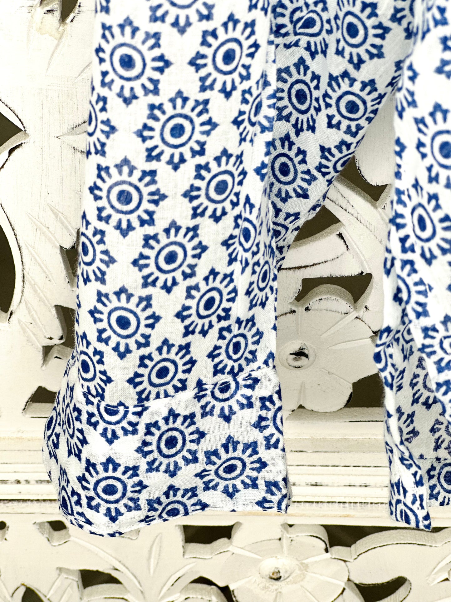 Blue Block Print Shirt