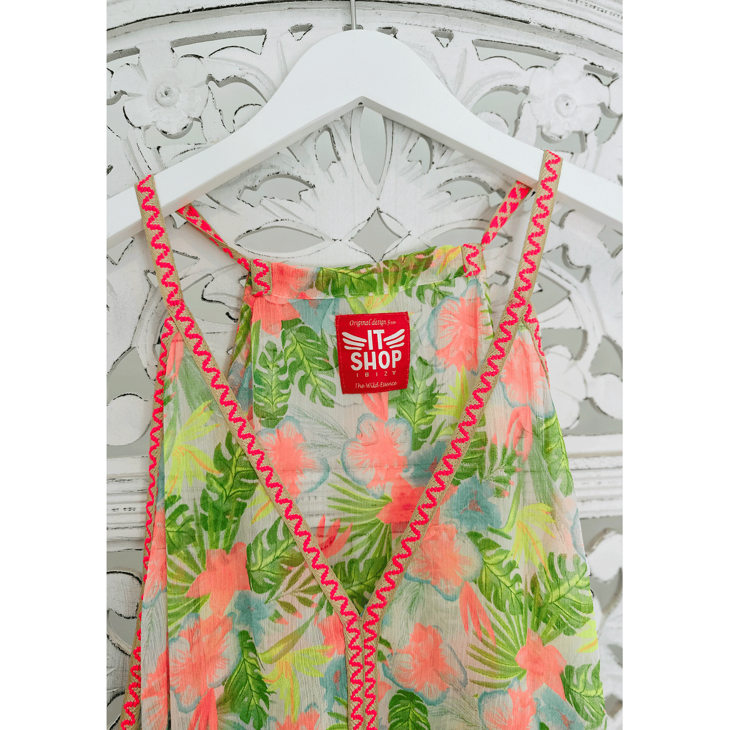 Neon Floral Maxi Beach Dress