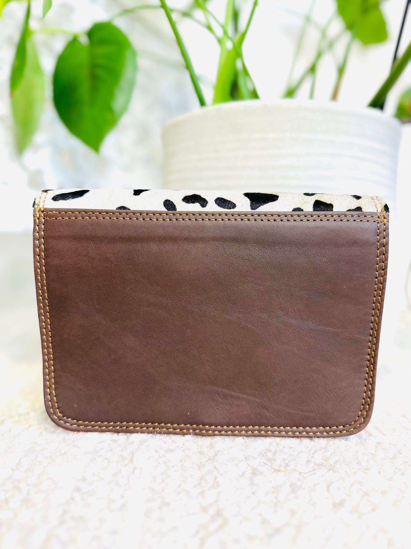 Animal Print / Red Small Clutch
