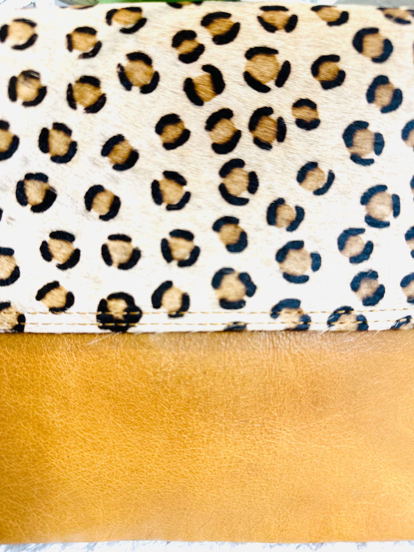 Leopard & Tan Large Animal Print Clutch