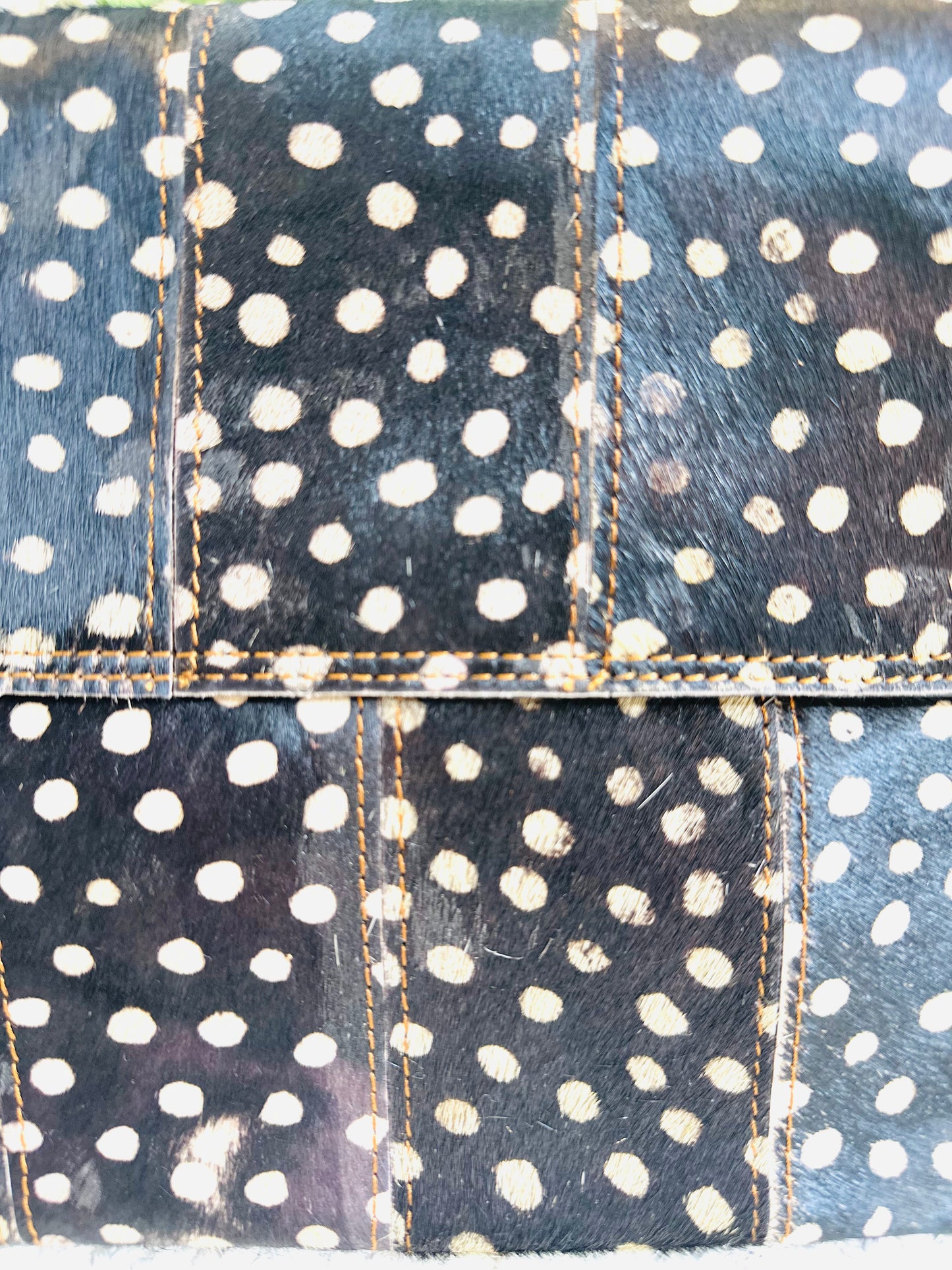 Black & White Spot Large Animal Print Clutch