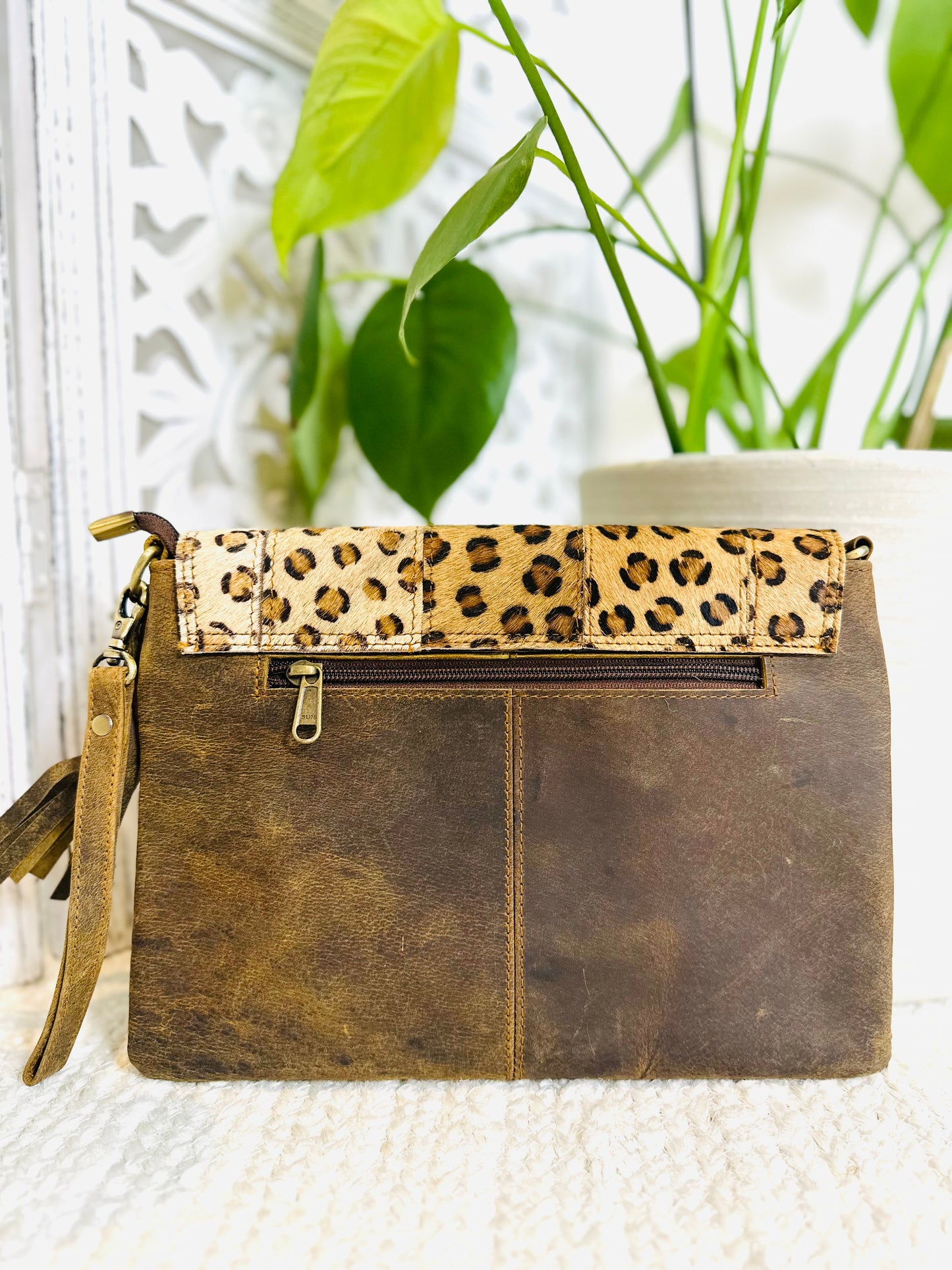 Mini Leopard Large Animal Print Clutch