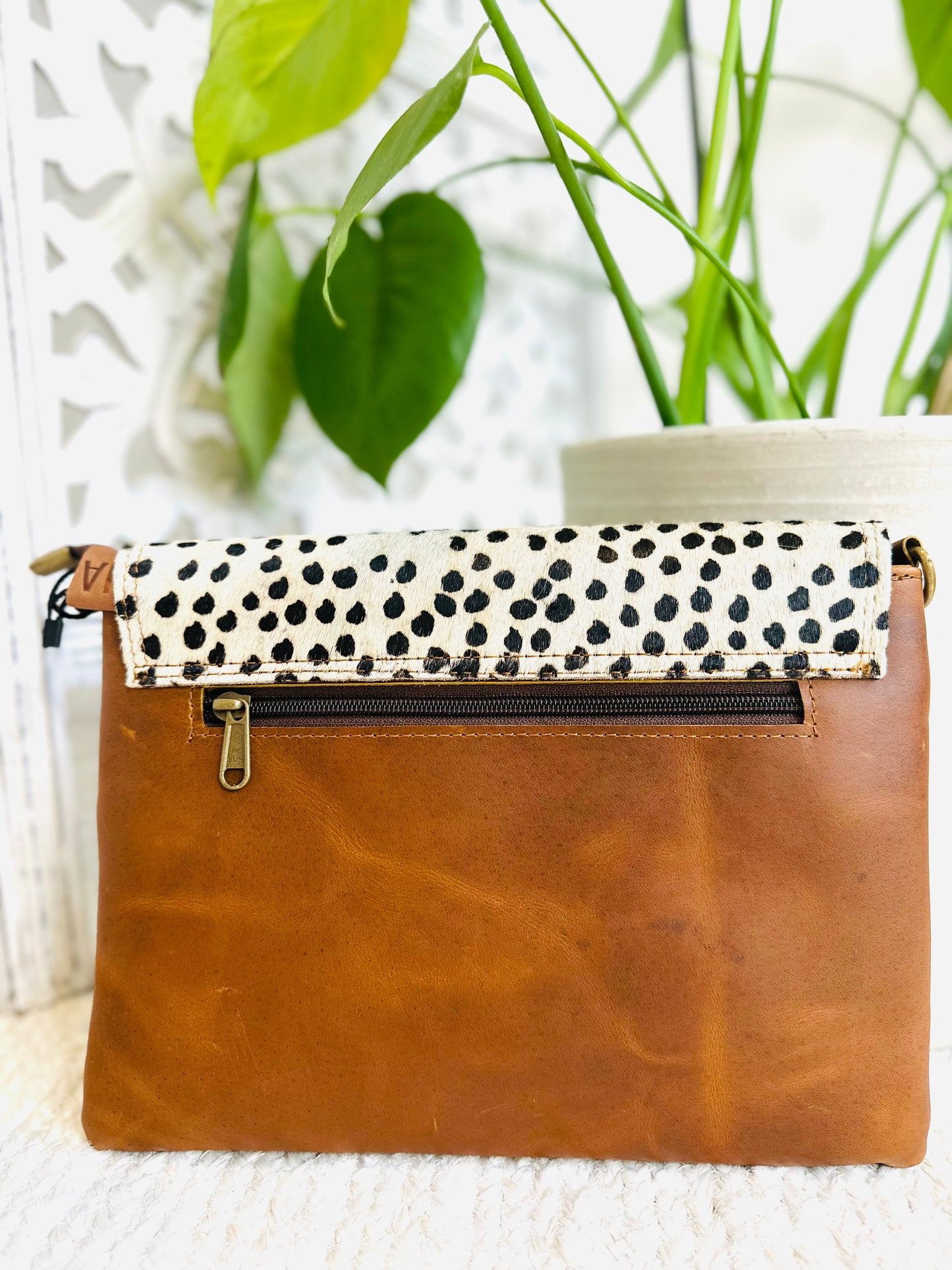 Spotted Large Animal Print Clutch