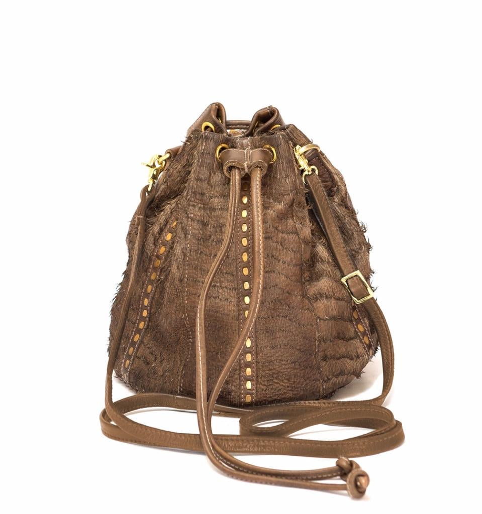 Studded Leather Mini Hobo Sac