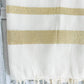 Cream Hammam Towel with Gold stripe