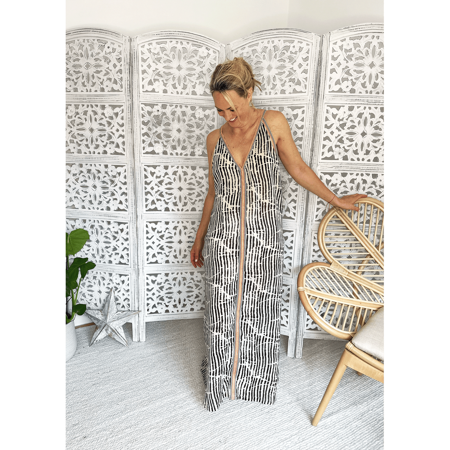 Stripe Maxi Beach Dress