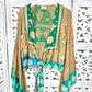 Forest Green Vintage Silk Kimono Wrap