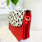 Animal Print / Red Small Clutch