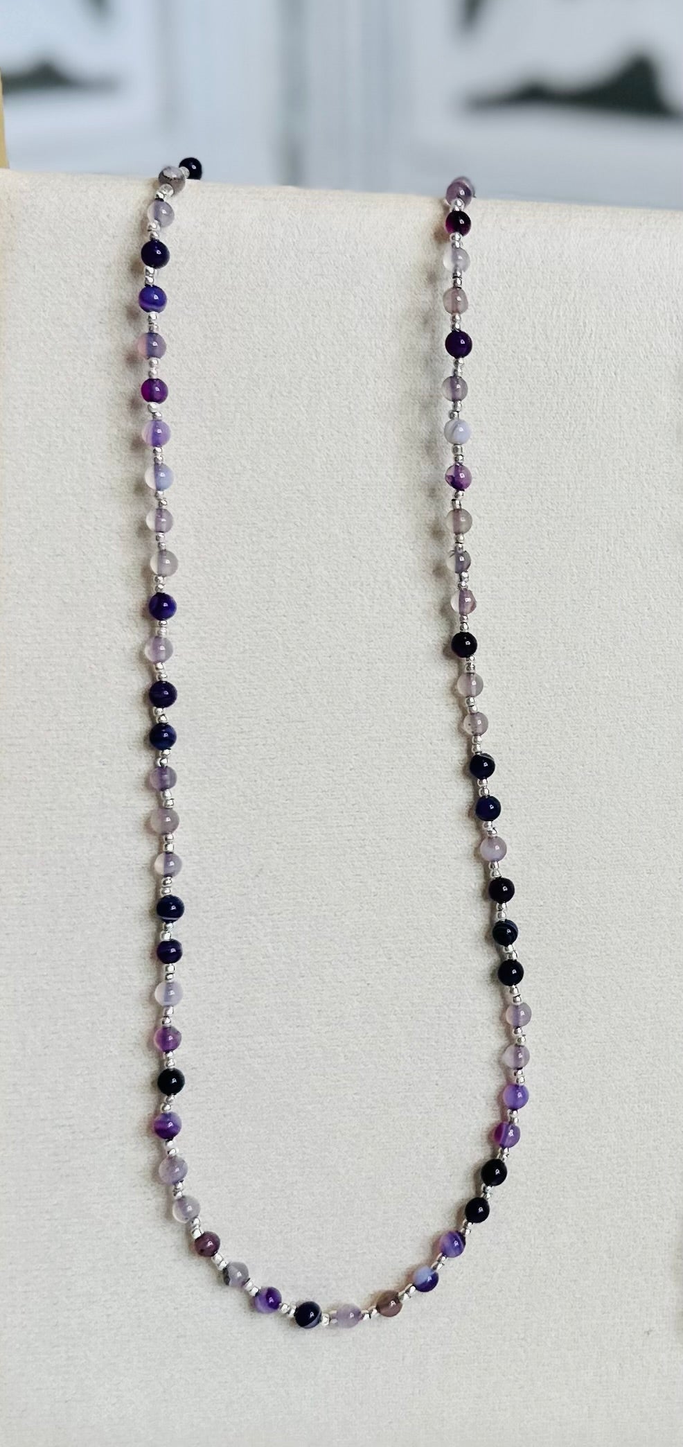 Purple Natural Stone Beaded Sunglasses Chain