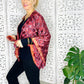 Ruby Red Vintage Silk Kimono Wrap