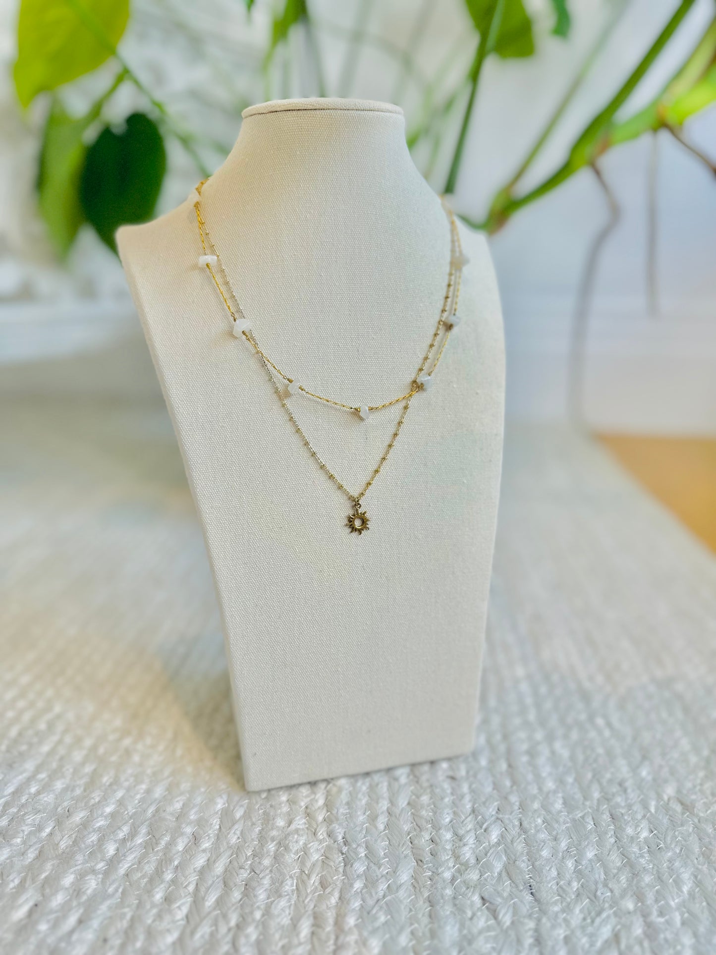 White Double Strand Necklace