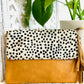 Tan Spotted Large Animal Print Clutch