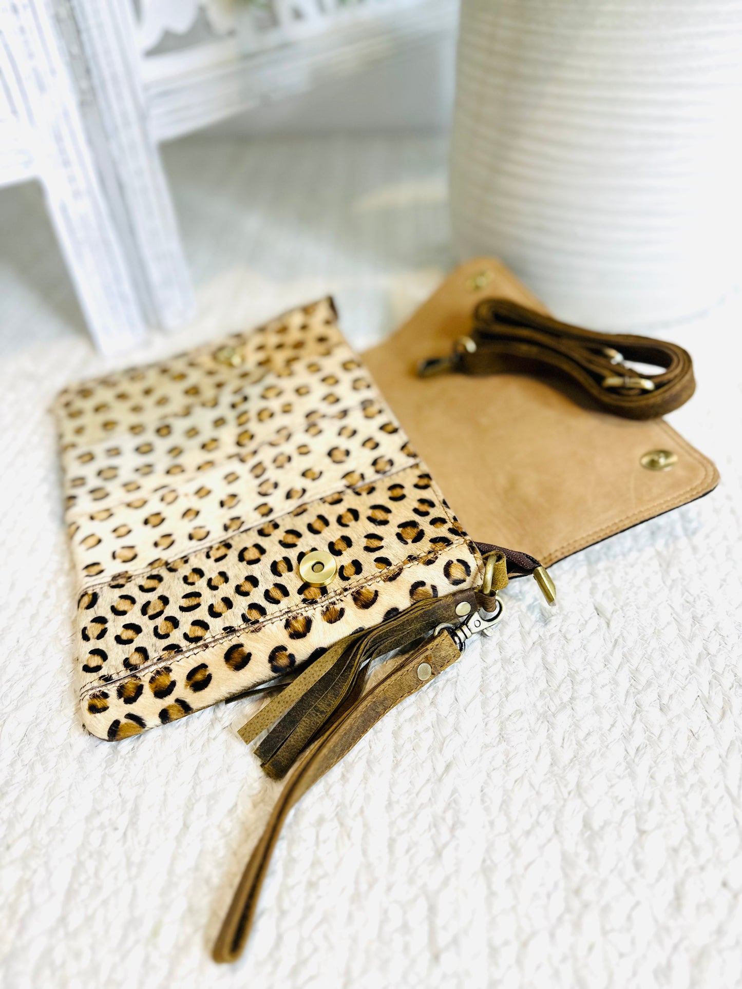 Mini Leopard Large Animal Print Clutch