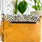 Tan Spotted Large Animal Print Clutch