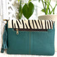 Green Large Animal Print Clutch