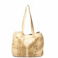 Soft Cream Leather Shopper Tote with Butterfly Stud Detail